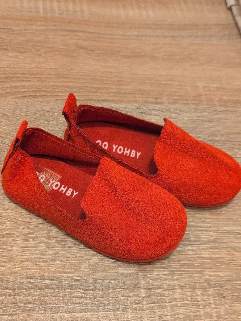 Kids Red Suede Moccasins - Easy Slip-On Comfort